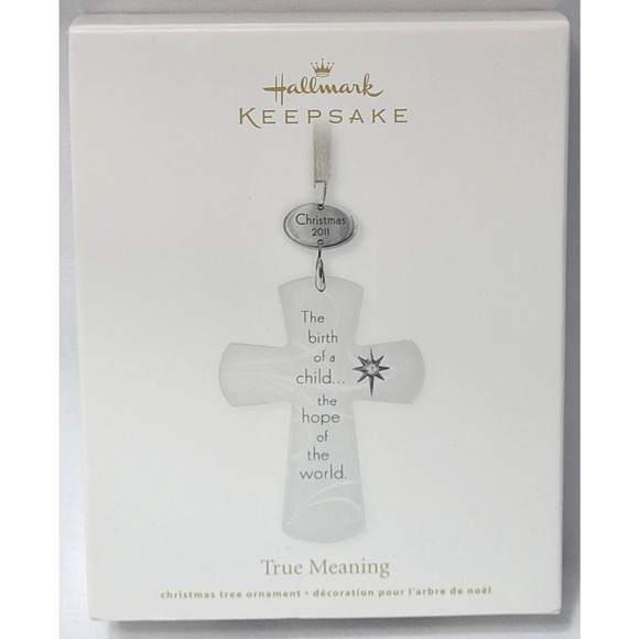 Hallmark Keepsake "True Meaning" 2011 Glass Ornament - Picture 1 of 2